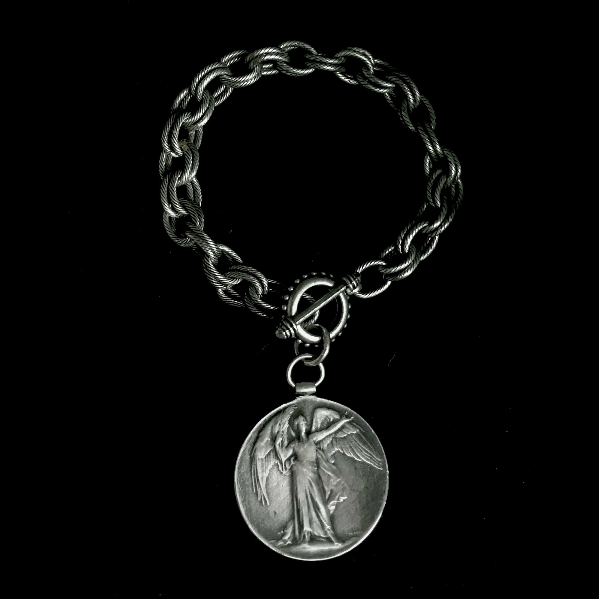 Saint Michael the Archangel Double Cable Chain Bracelet