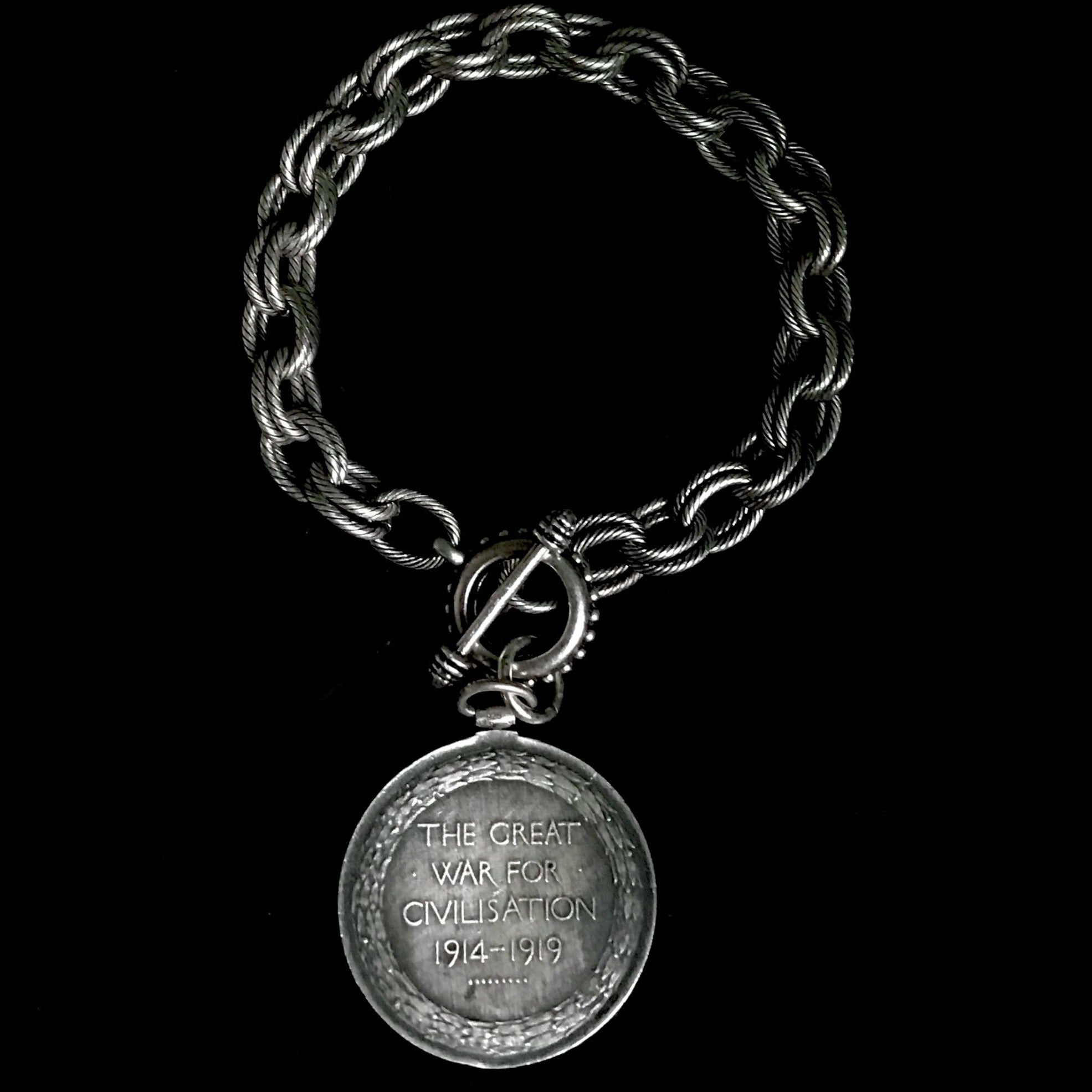 Saint Michael the Archangel Double Cable Chain Bracelet