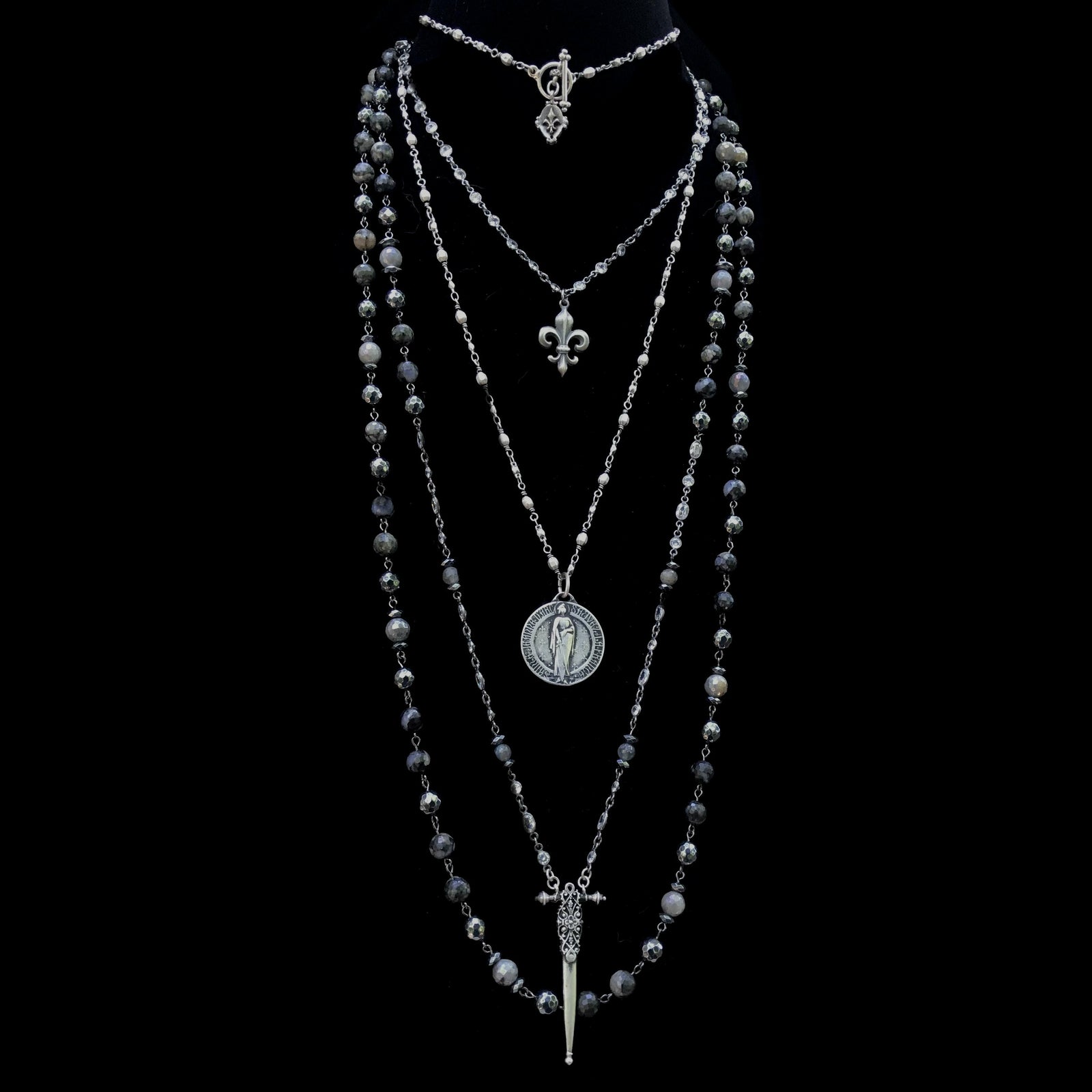 Galaxy Mix Wrap  Necklace / Bracelet  by Whispering Goddess