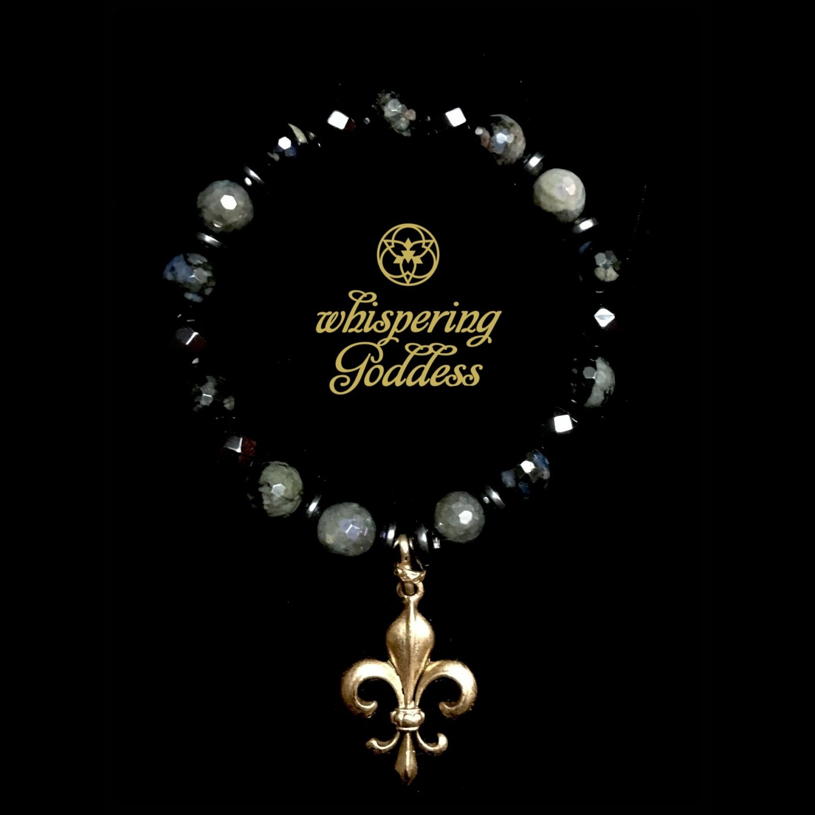 Fleur de Lis  Enlightenment Bracelet in Galaxy Mix