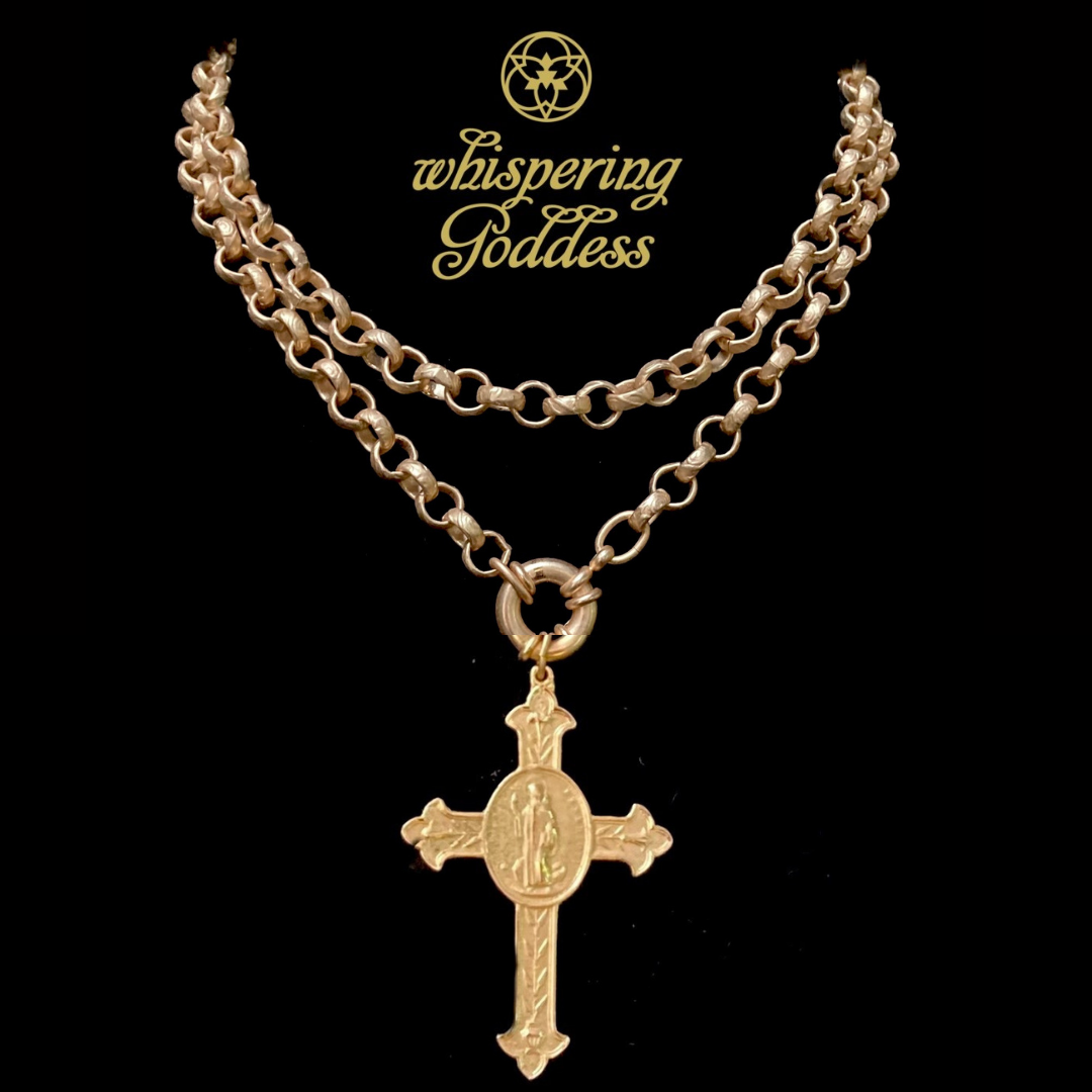 Old Medieval Vintage Inspired Colorful Crystal Rhinestone Cross Pendant  Necklace - AbuMaizar Dental Roots Clinic