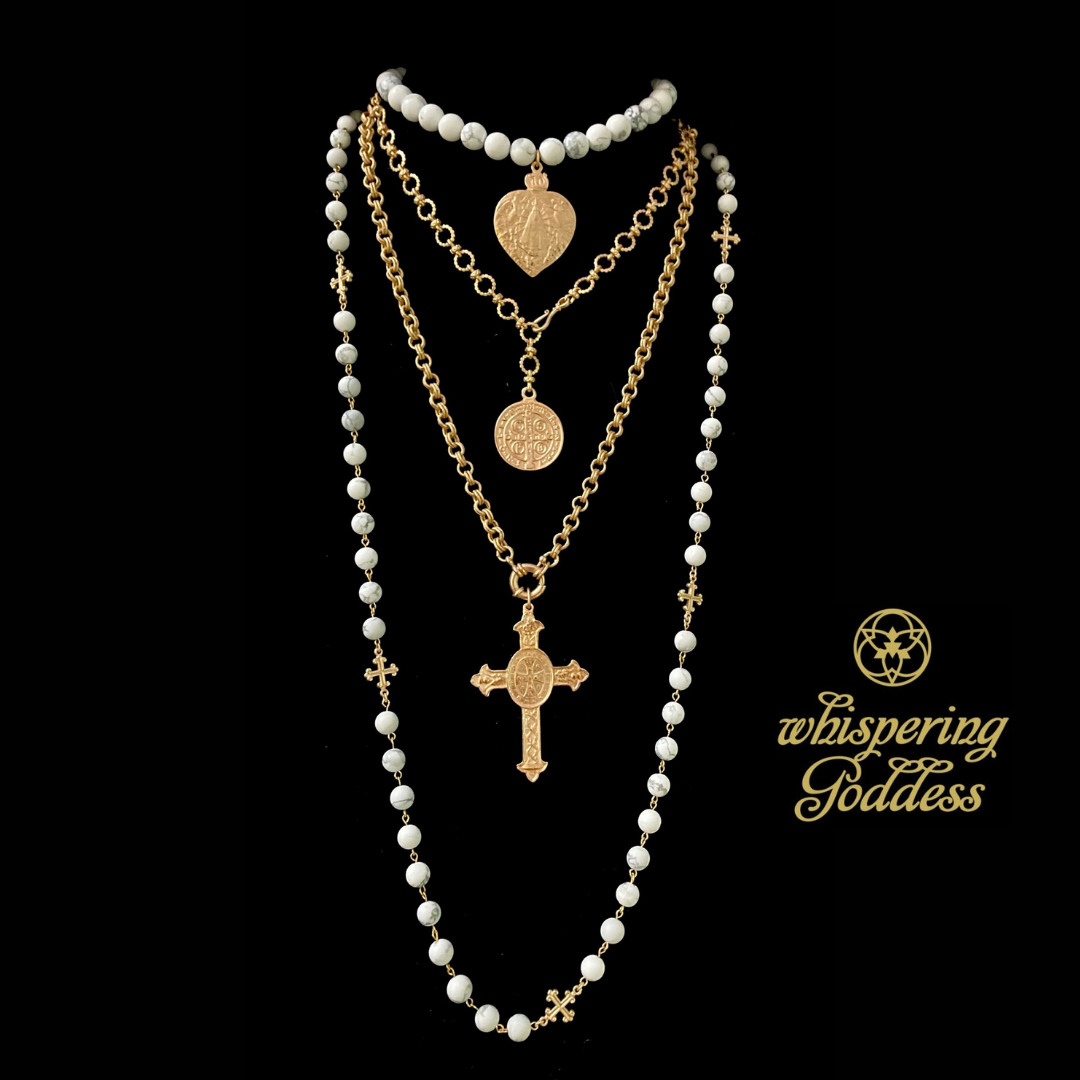 Cross of San Benito Medieval Chain Necklace by Whispering Goddess Cross of San Benito Medieval Chain Necklace by Whispering Goddess