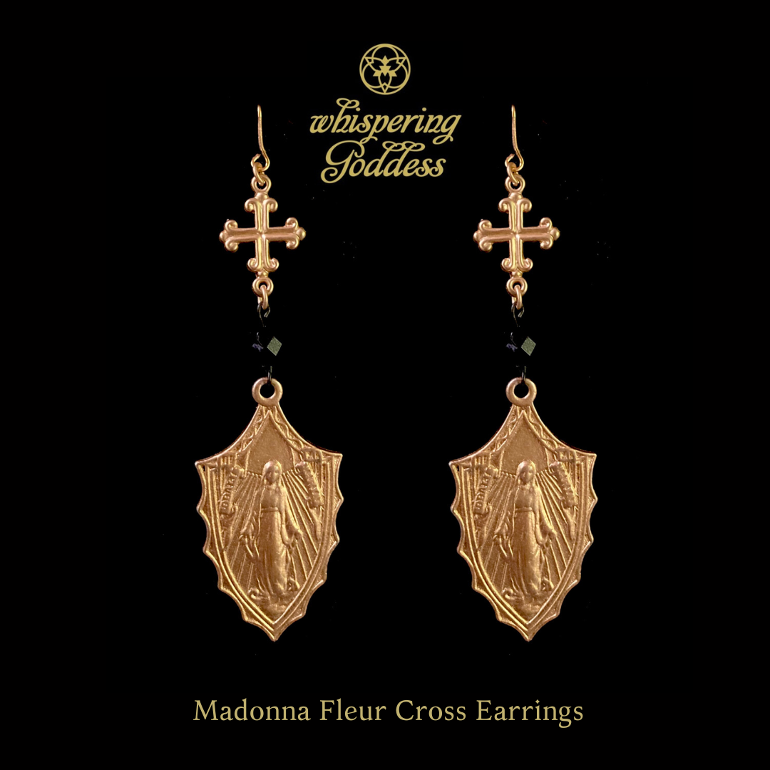 Madonna 2025 cross earrings