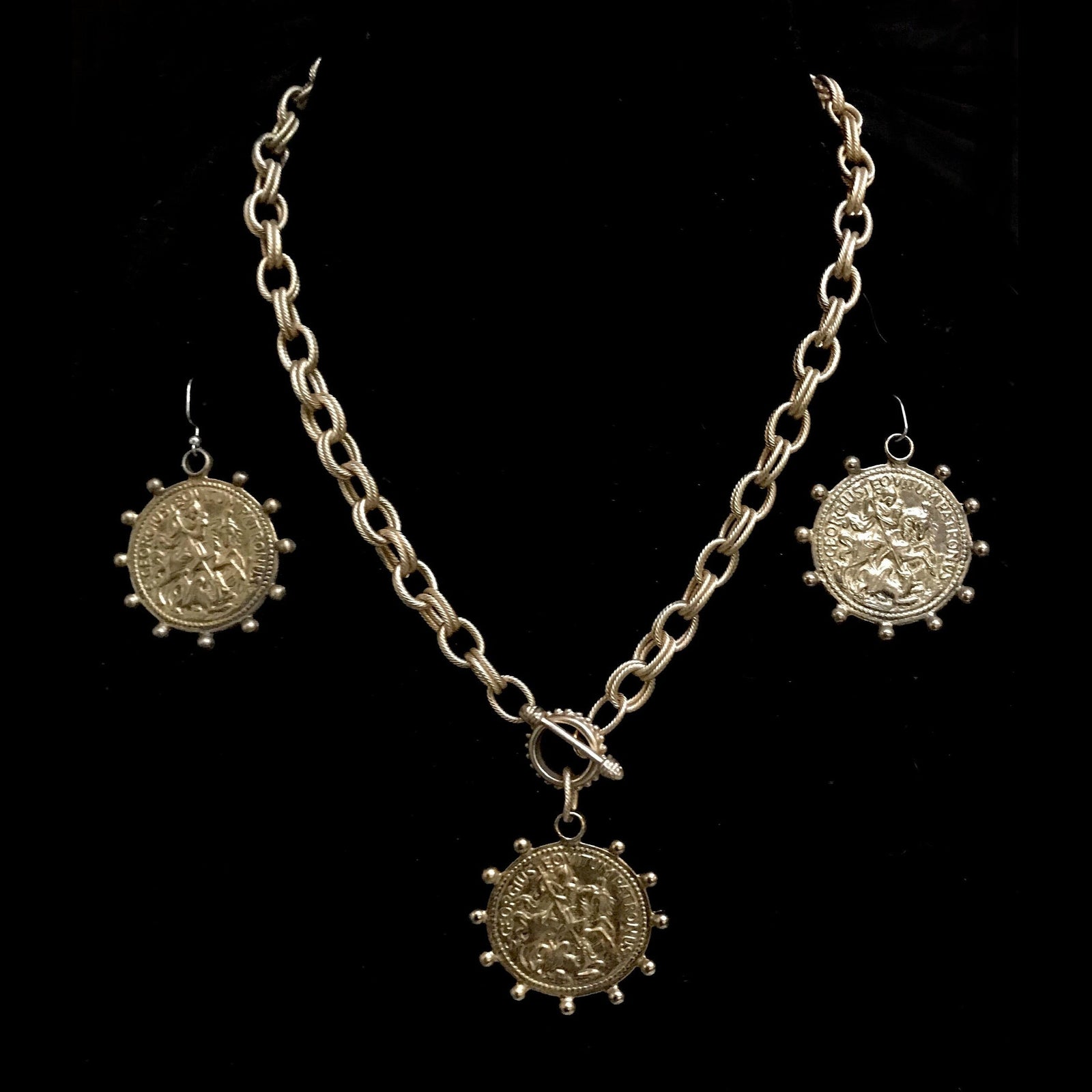 Saint George Cable Necklace  by Whispering Goddess - Gold