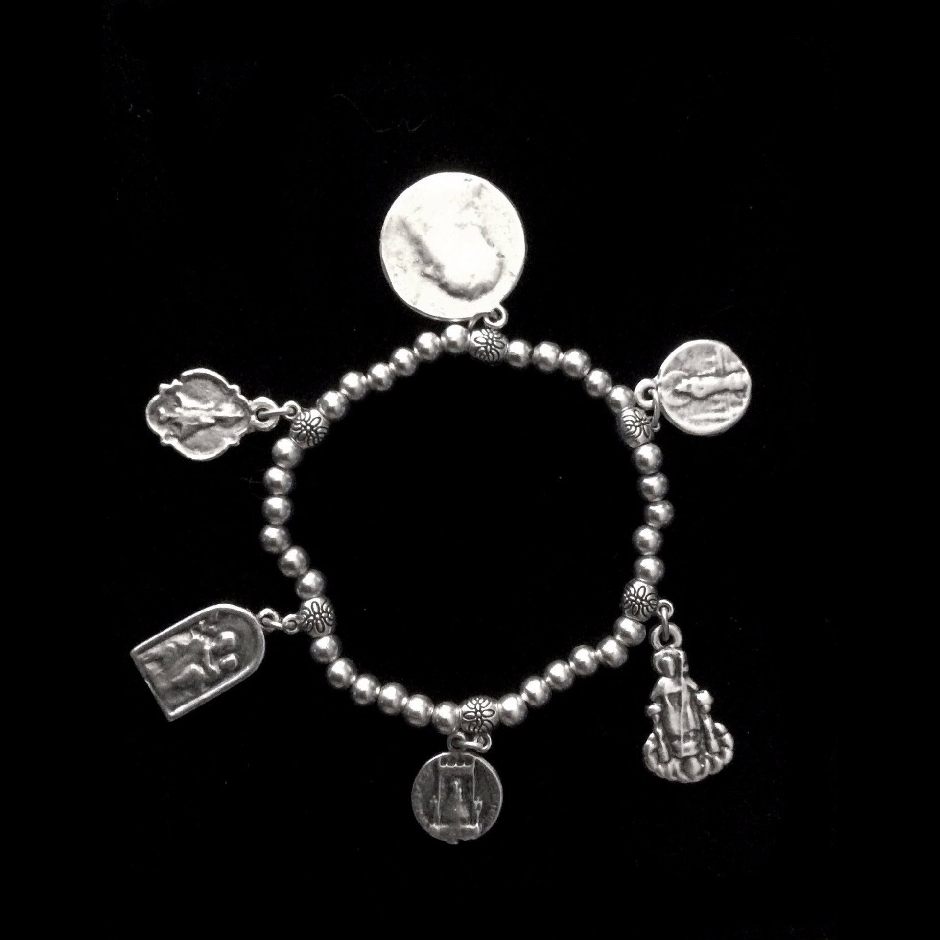 Nightingale Mountain Madonna Medal Charm Bracelet
