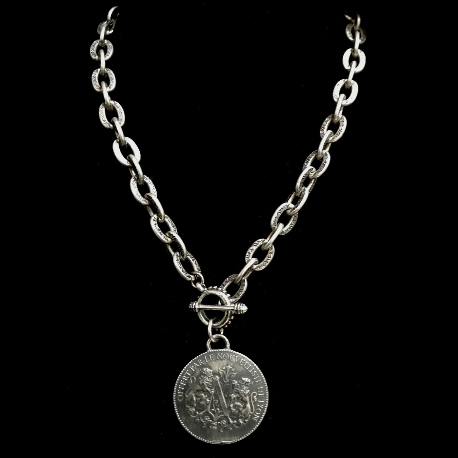 Saint Joan of Arc Bravery Link Necklace - Silver