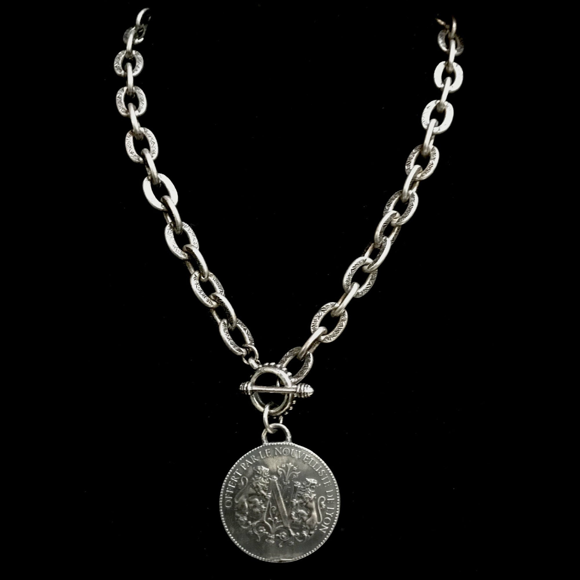 Saint Joan of Arc Bravery Link Necklace - Sterling Silver